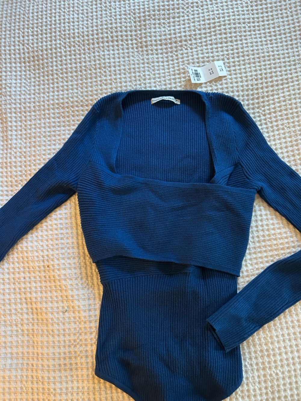 Abercrombie & Fitch Ribbed Wrap Sweater bodysuit